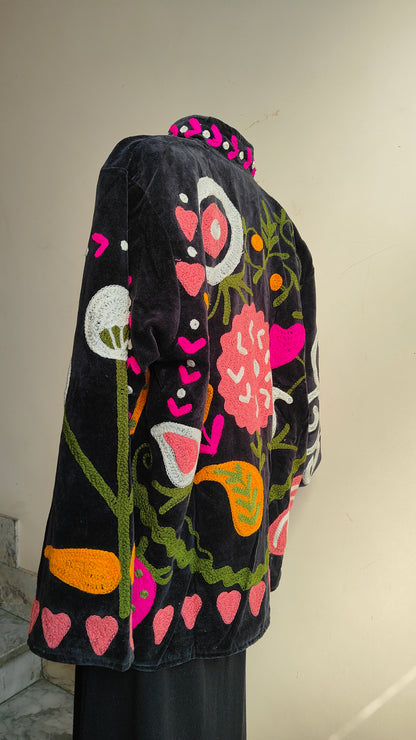 Giacca Boho con Tasche Laterali