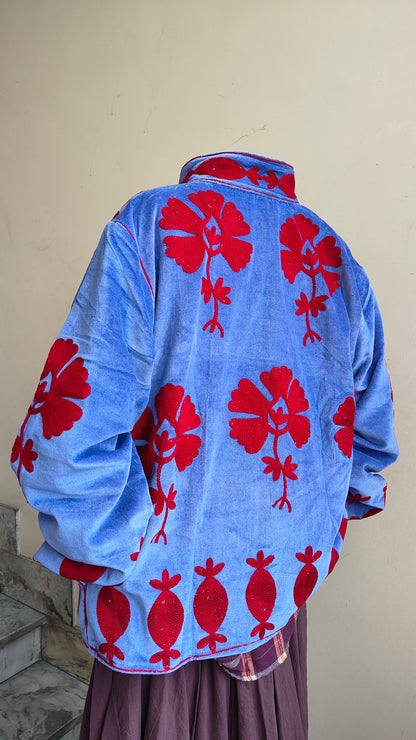 Giacca Boho con Tasche Laterali