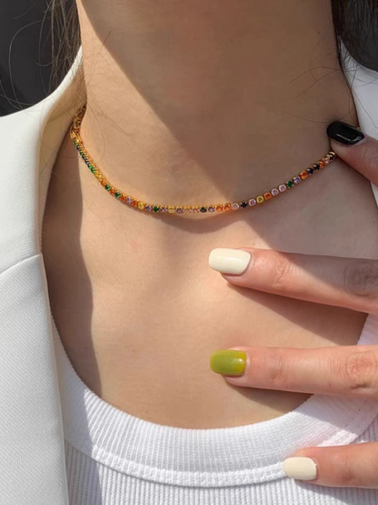 Collana tennis fine