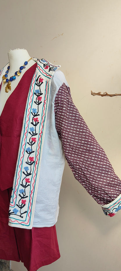 Giacca Boho tasche Canapa