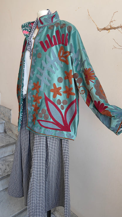 Giacca Boho con Tasche Laterali