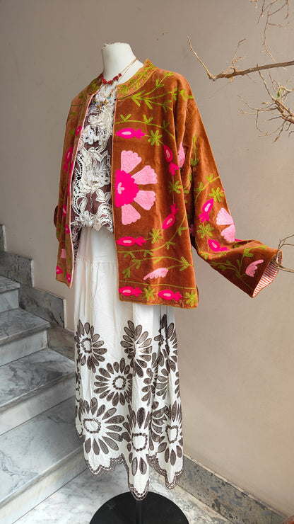 Giacca Boho con Tasche Laterali