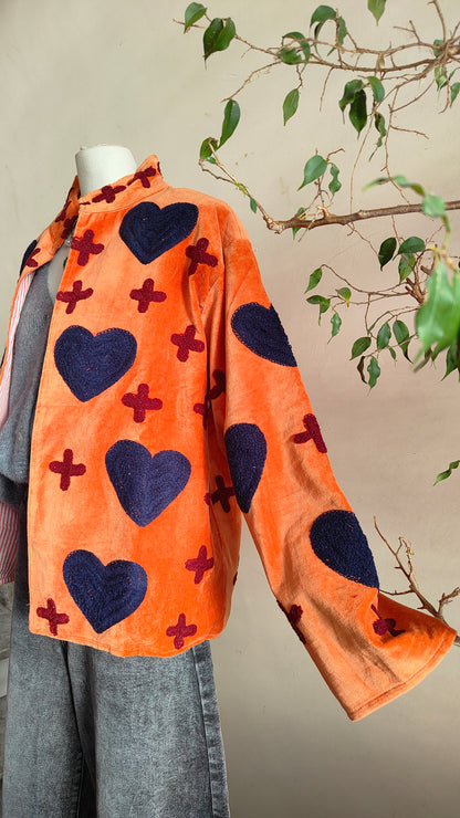 Giacca Boho con Tasche Laterali