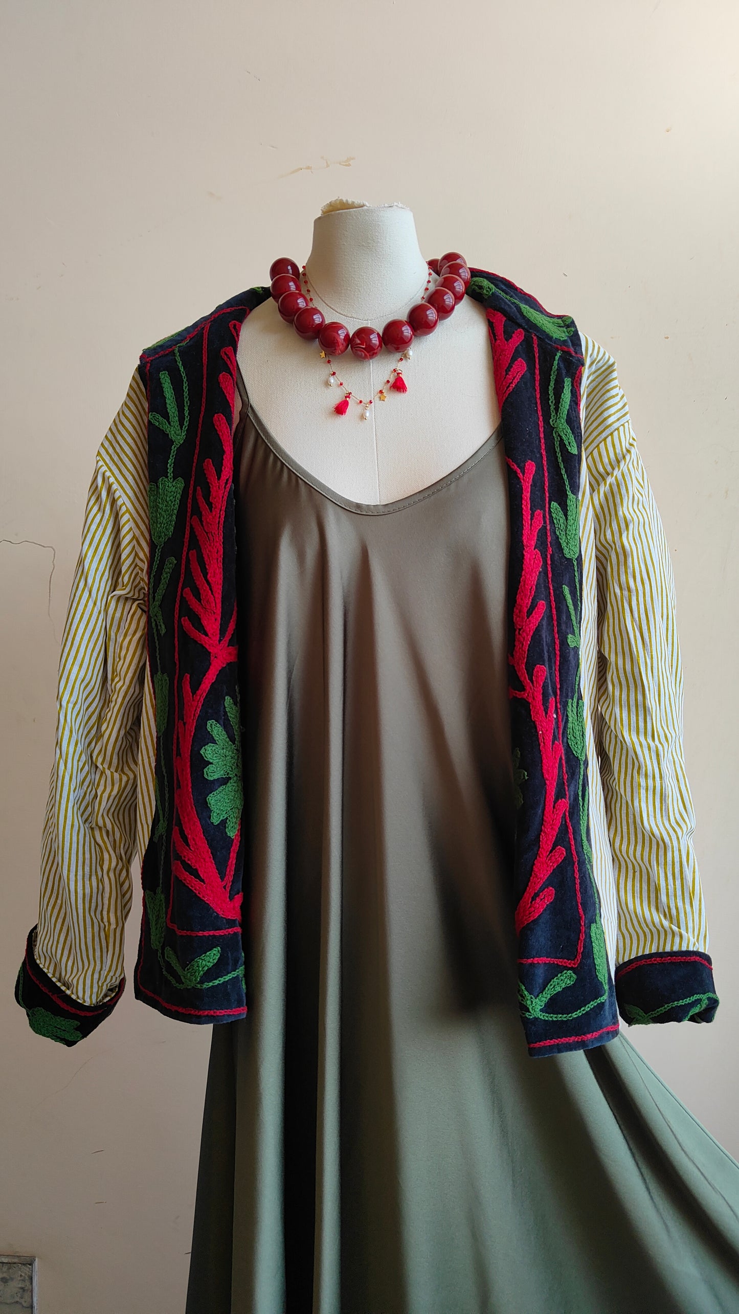 Giacca Boho con Tasche Laterali