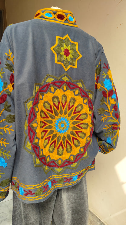 Giacca Boho con Tasche Laterali