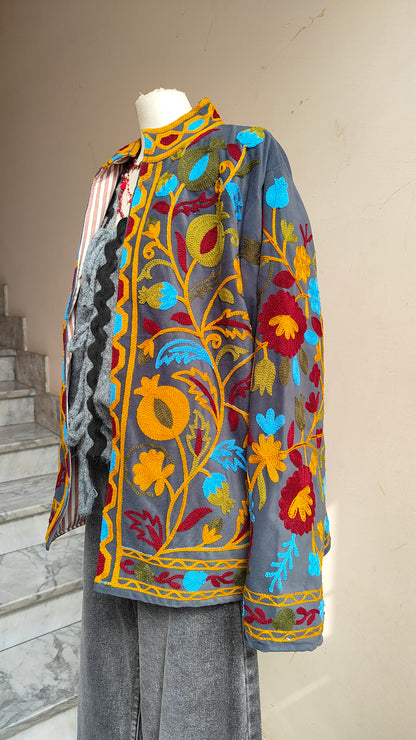 Giacca Boho con Tasche Laterali