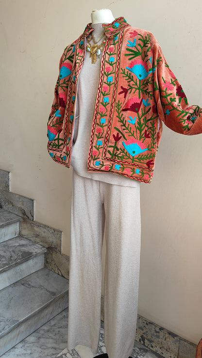 Giacca Boho con Tasche Laterali