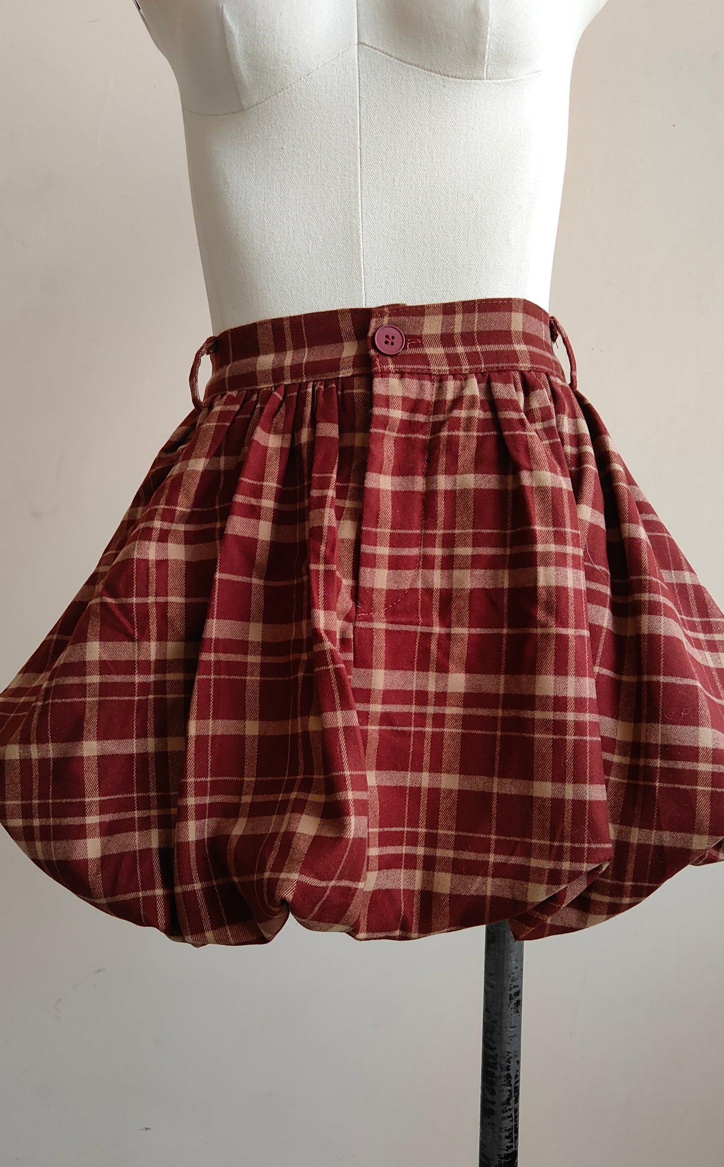 Gonna palloncino tartan