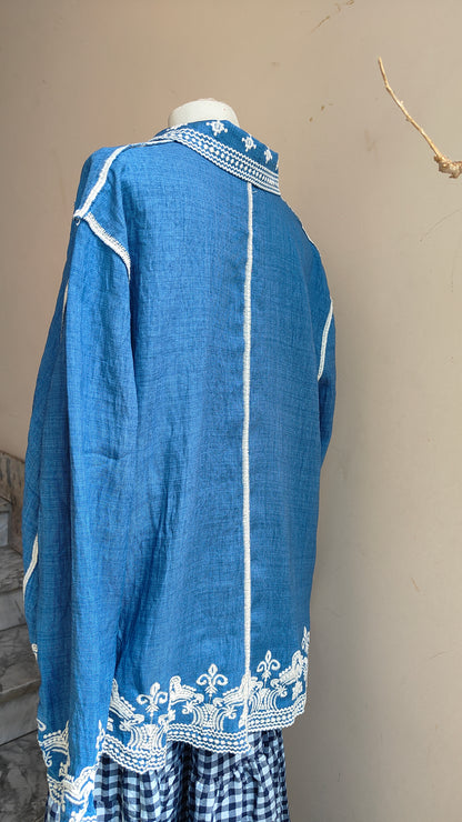 Camicia Ricamo Mediterraneo