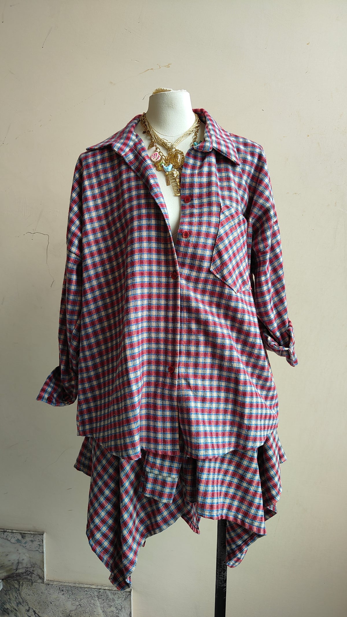 COMPLETO CHECK – CAMICIA & GONNA ASIMMETRICA