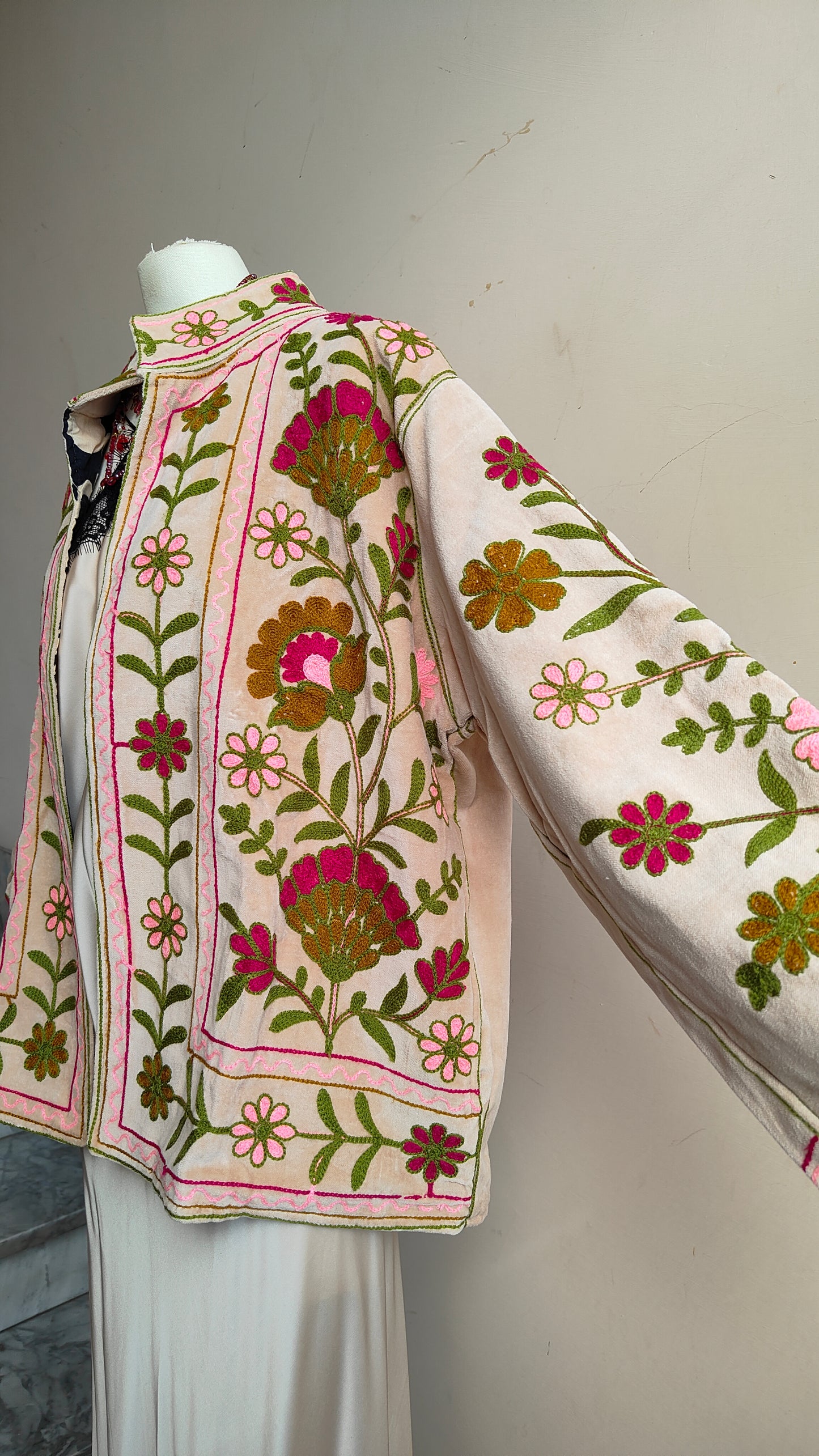 Giacca Boho con Tasche Laterali