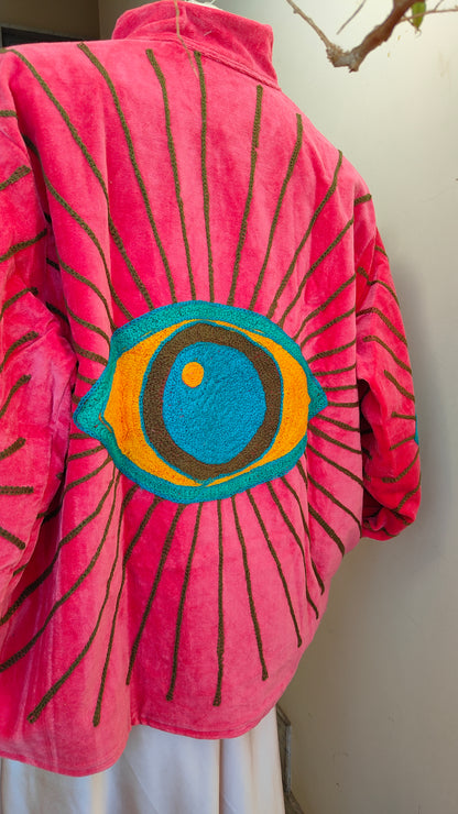 Giacca Boho con Tasche Laterali