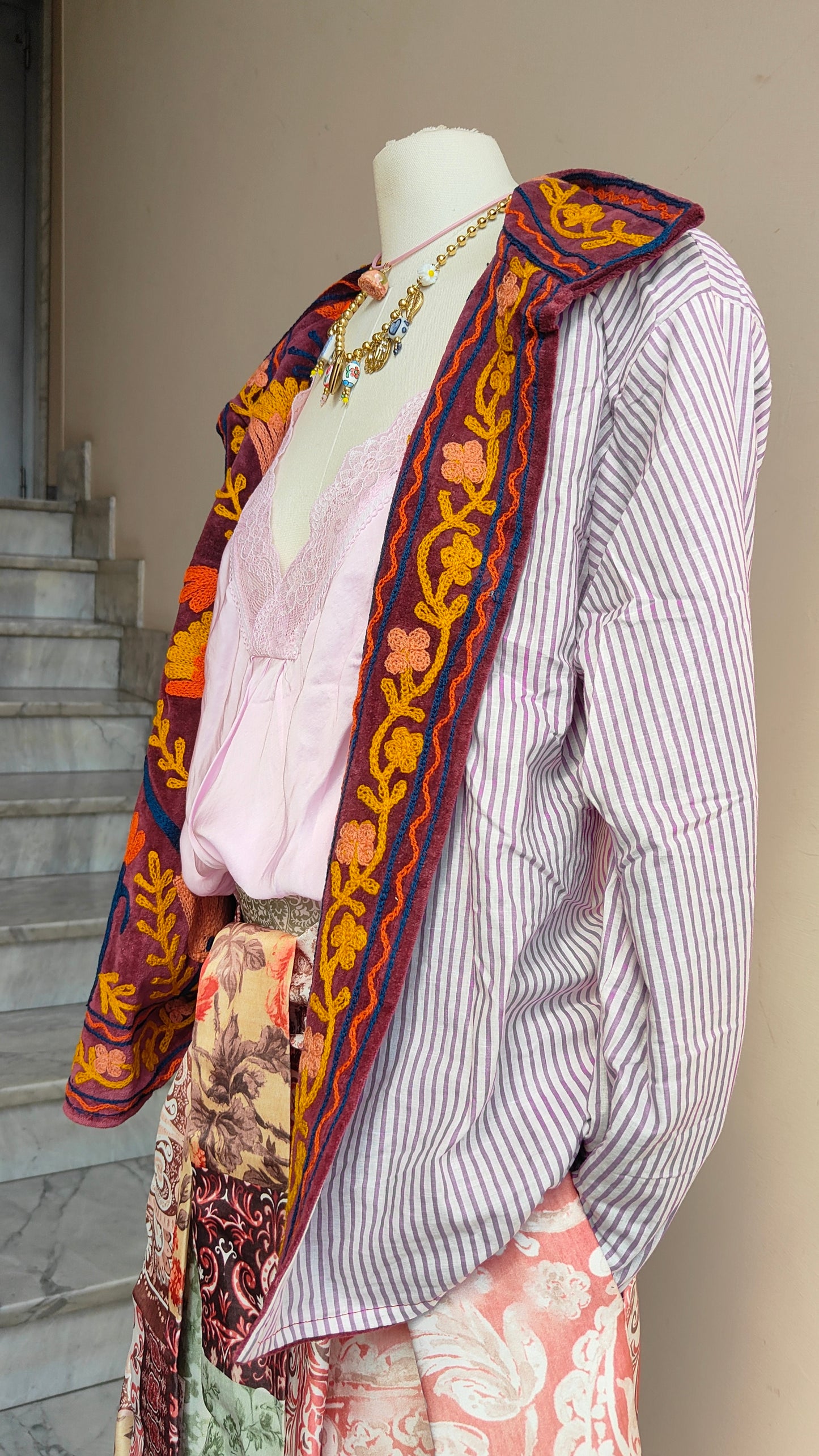 Giacca Boho con Tasche Laterali