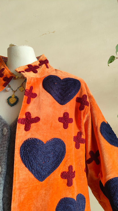 Giacca Boho con Tasche Laterali