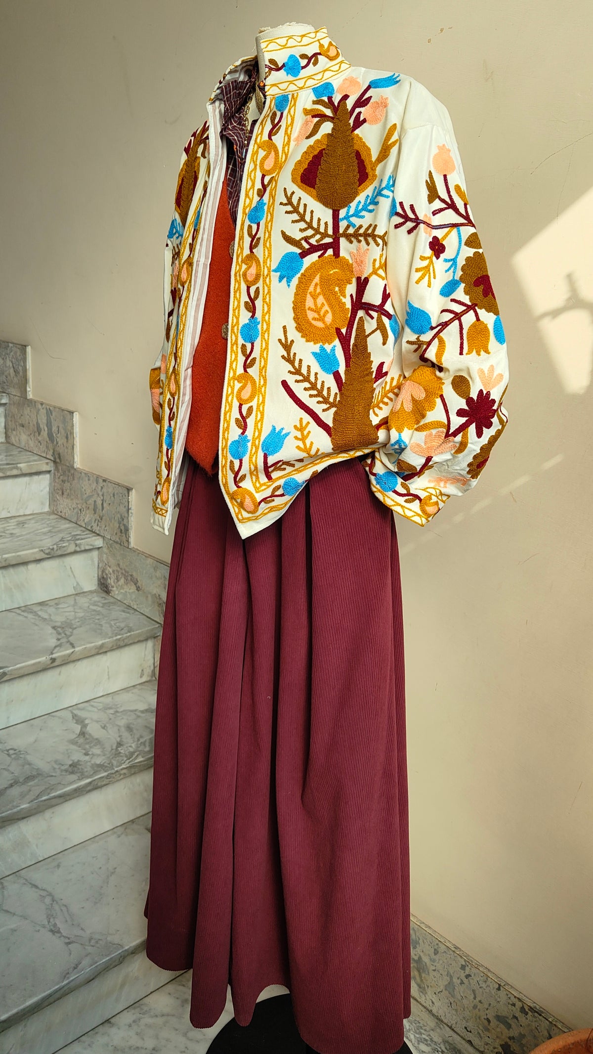 Giacca Boho con Tasche Laterali