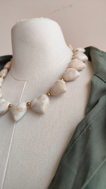 Collana Cuore Avorio