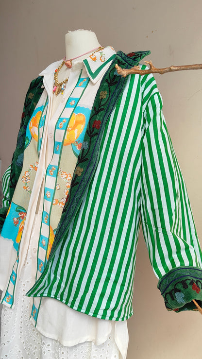 Giacca Boho con Tasche Laterali