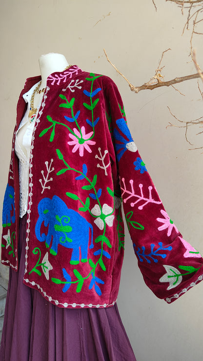Giacca Boho con Tasche Laterali