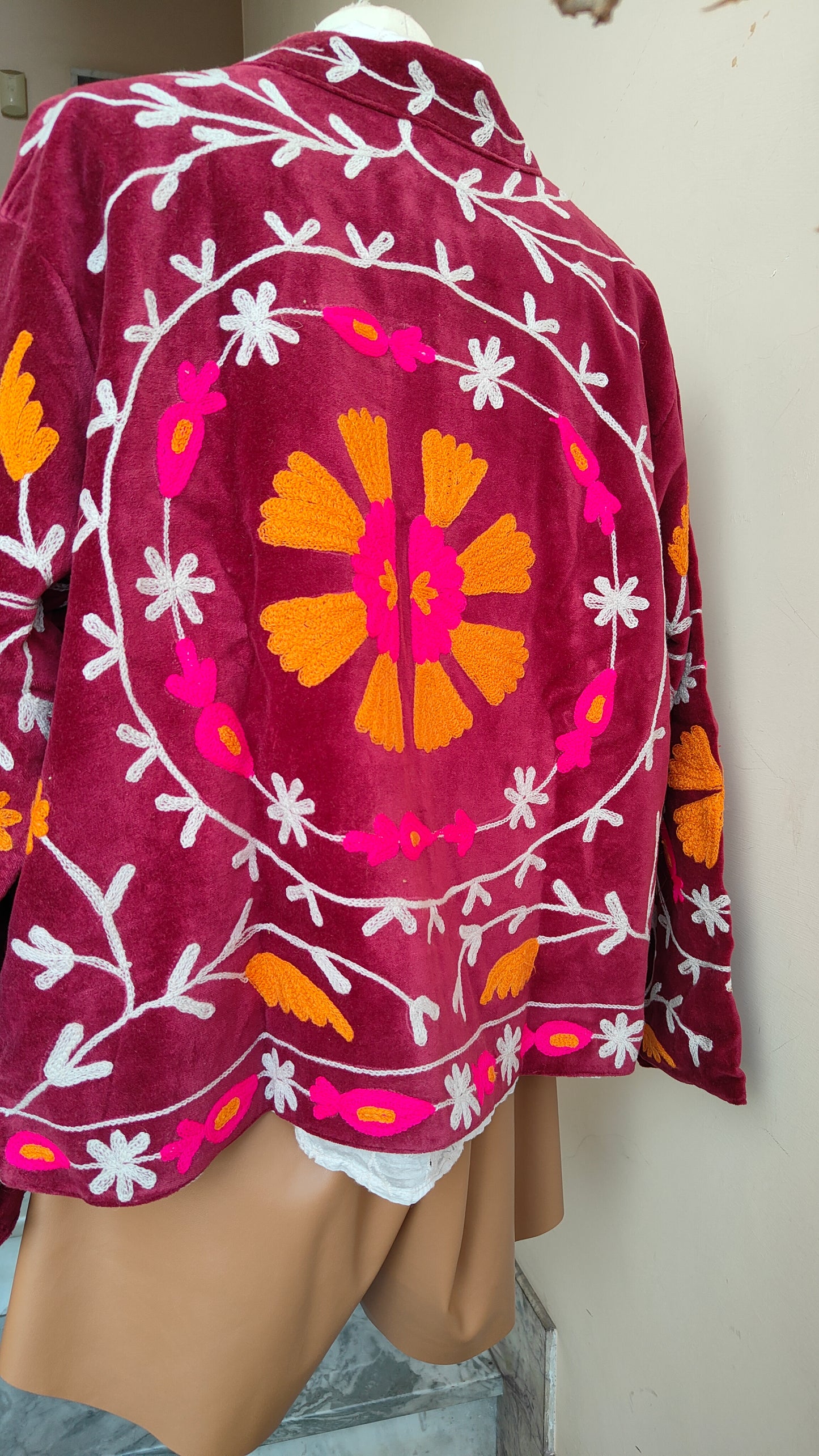 Giacca Boho con Tasche Laterali