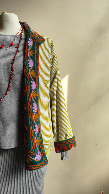 Giacca Boho con Tasche Laterali