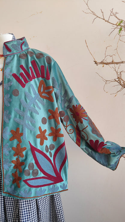 Giacca Boho con Tasche Laterali