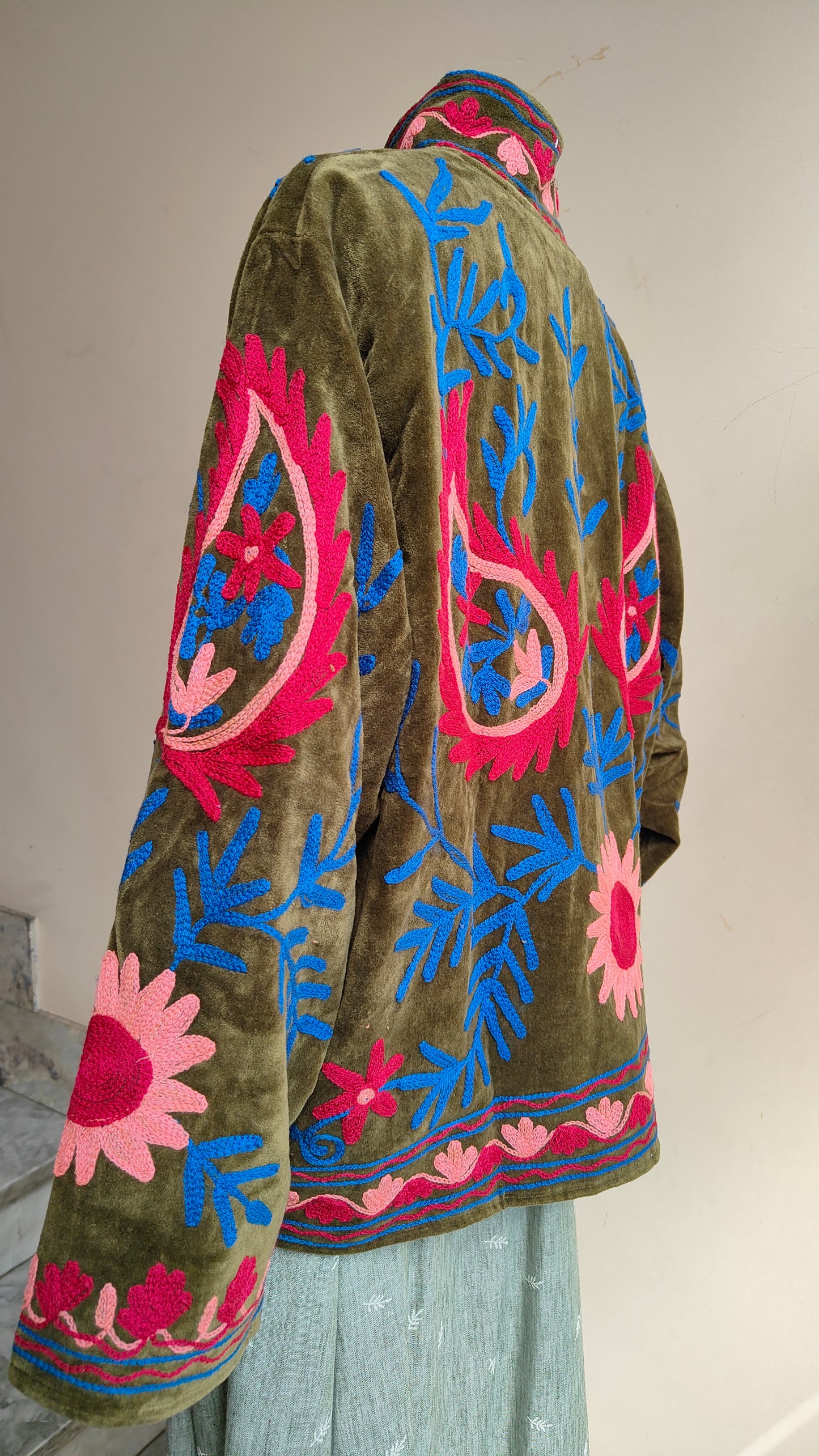 Giacca Boho con Tasche Laterali