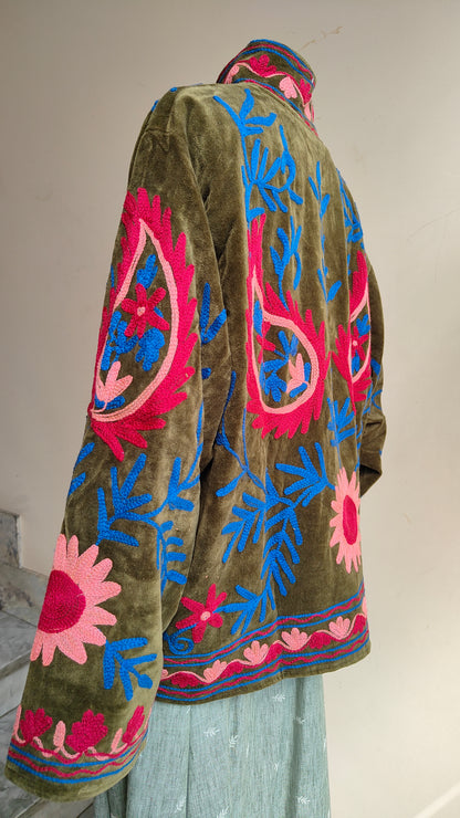 Giacca Boho con Tasche Laterali