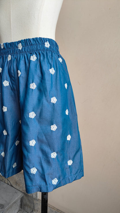 Shorts Margherite Blu