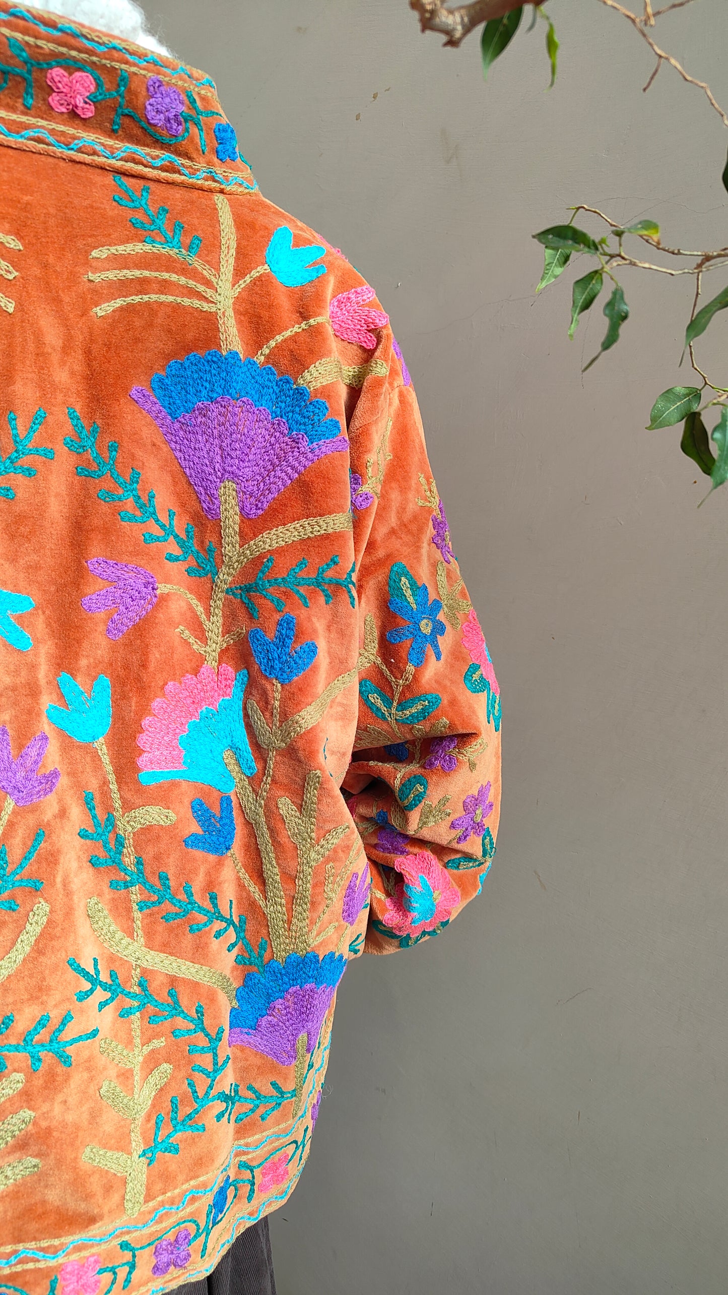 Giacca Boho con Tasche Laterali