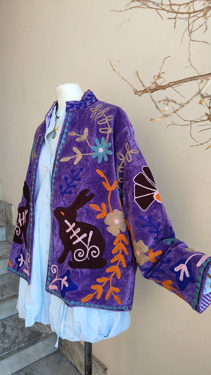 Giacca Boho con Tasche Laterali