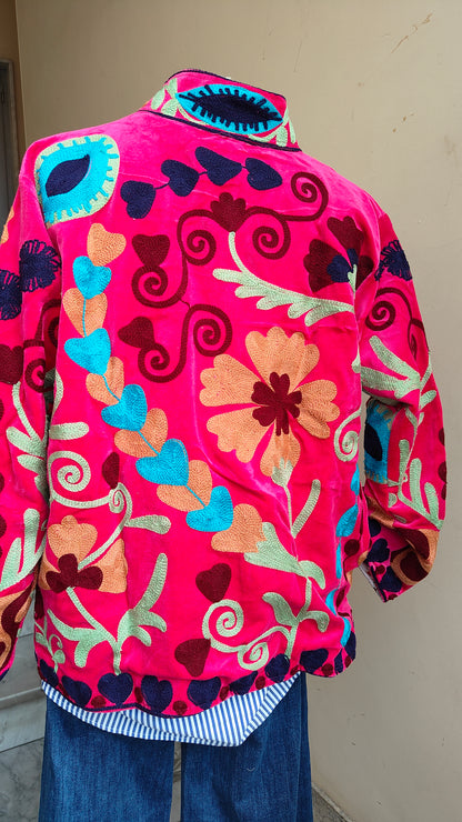 Giacca Boho con Tasche Laterali