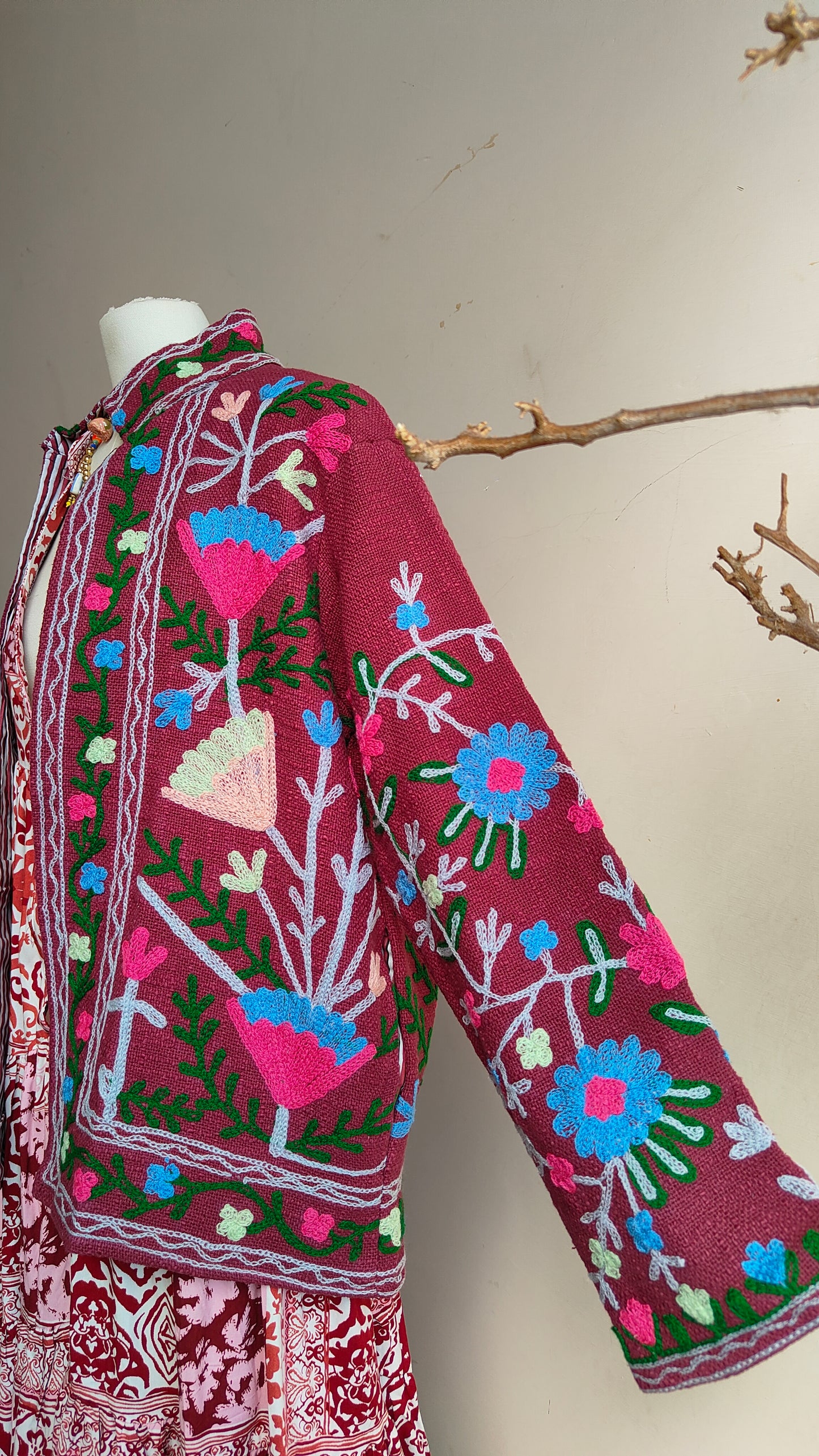 Giacca Boho tasche Canapa