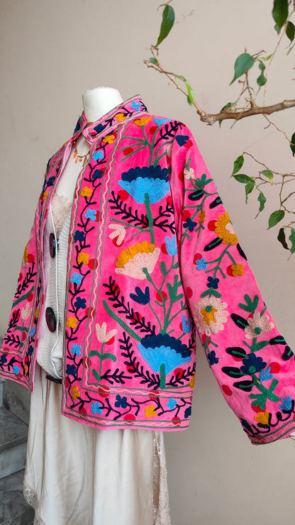 Giacca Boho con Tasche Laterali