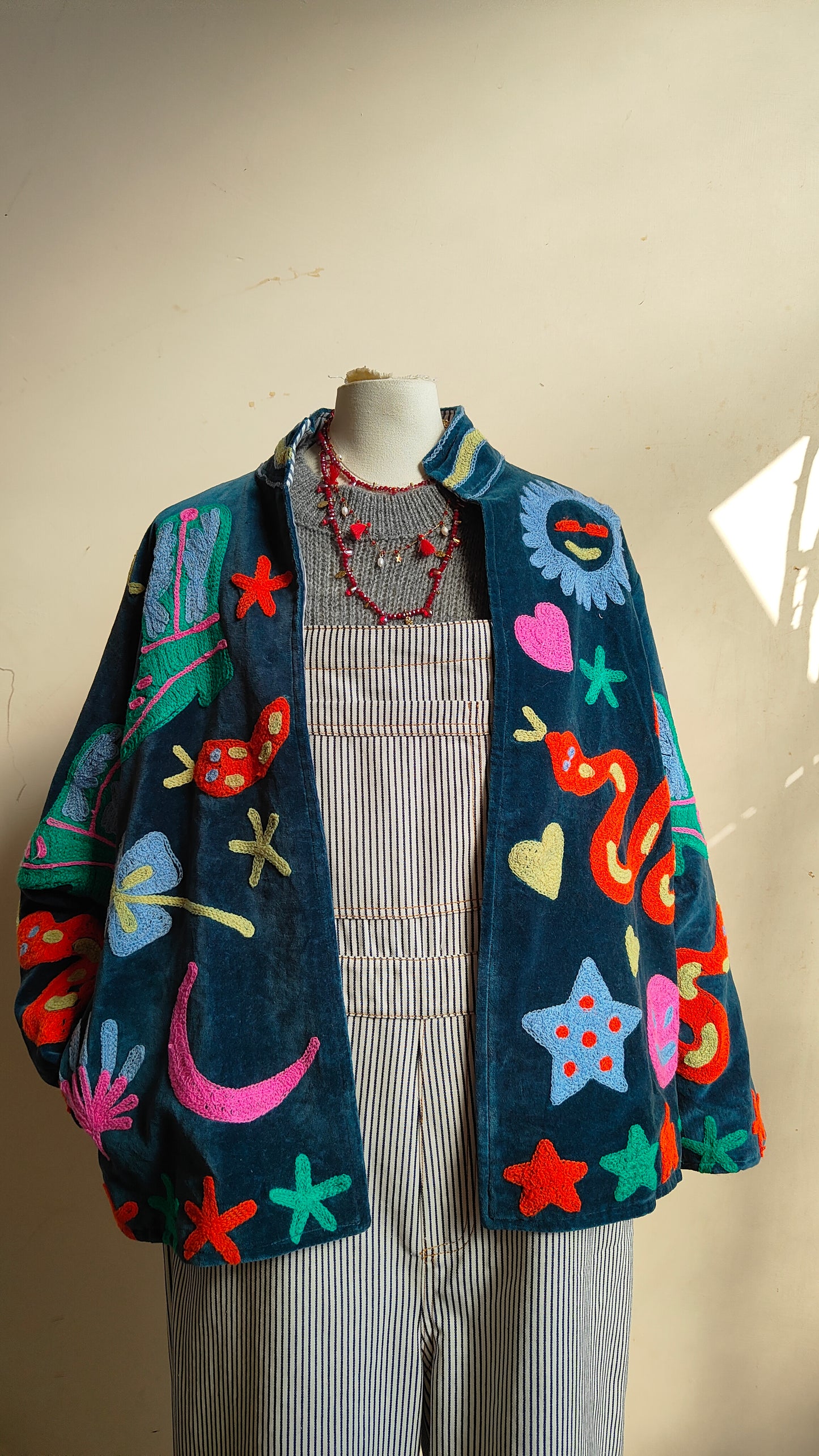 Giacca Boho con Tasche Laterali