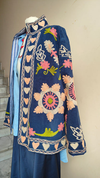 Giacca Boho con Tasche Laterali