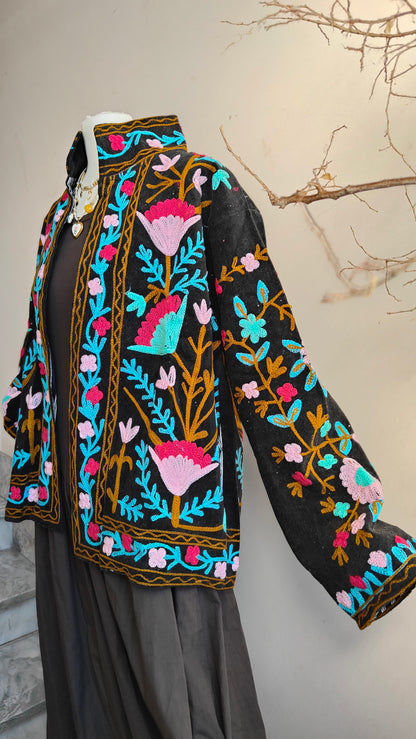 Giacca Boho con Tasche Laterali