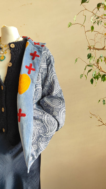 Giacca Boho con Tasche Laterali