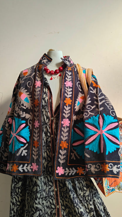 Giacca Boho con Tasche Laterali