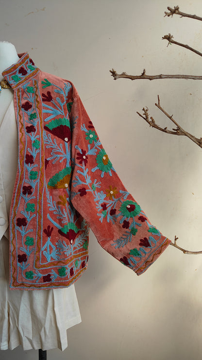 Giacca Boho con Tasche Laterali
