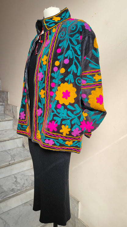 Giacca Boho con Tasche Laterali