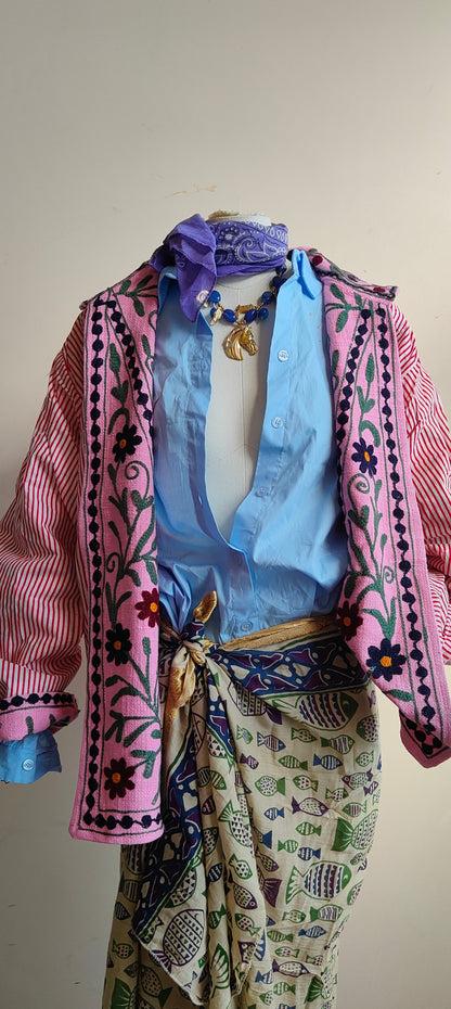 Giacca Boho tasche Canapa