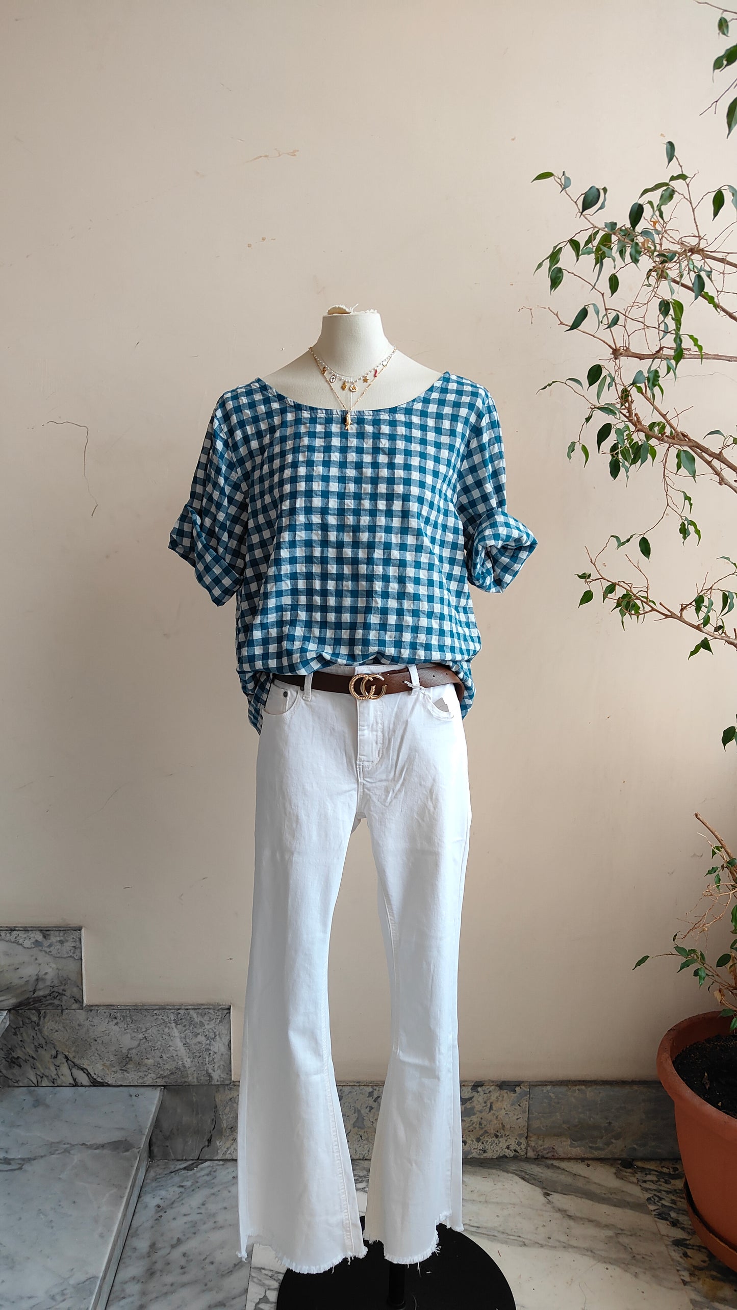 Camicia Vichy bottoni