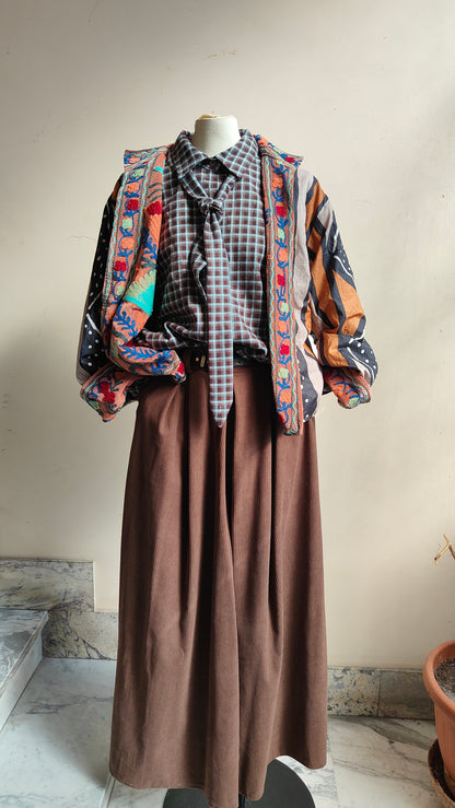 Giacca Boho con Tasche Laterali