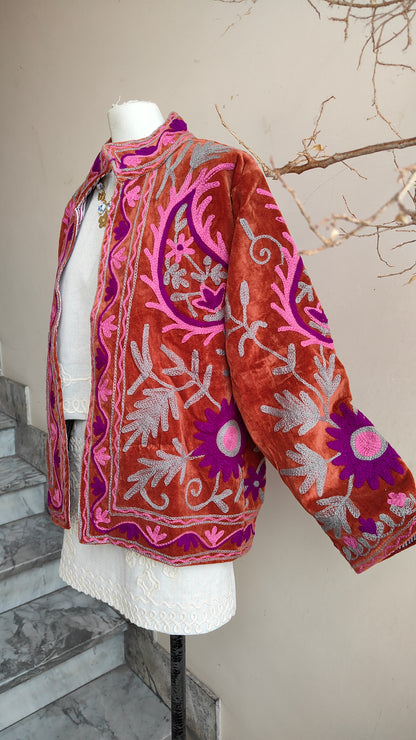Giacca Boho con Tasche Laterali