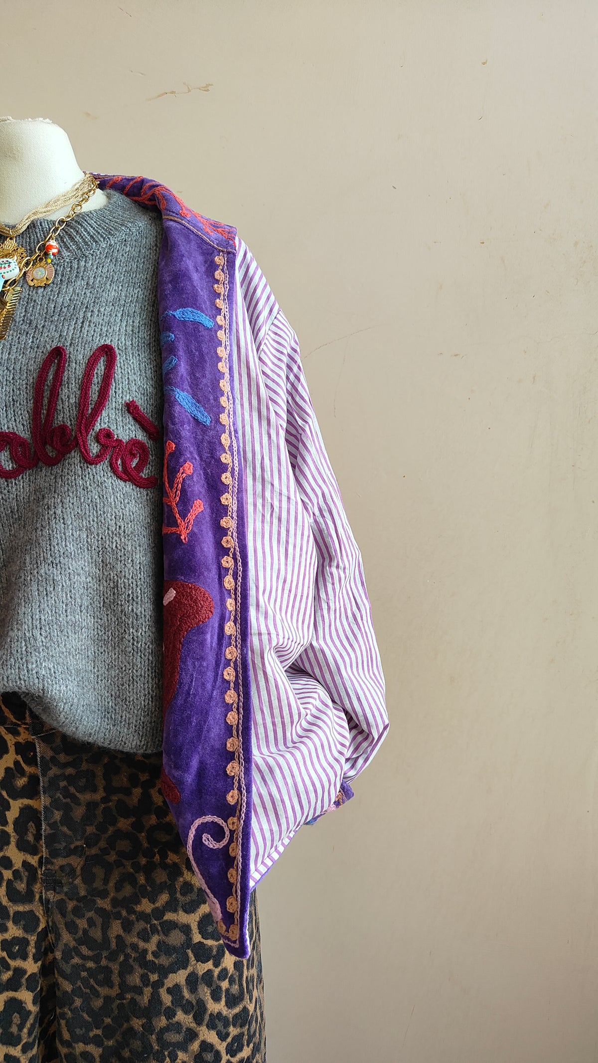 Giacca Boho con Tasche Laterali