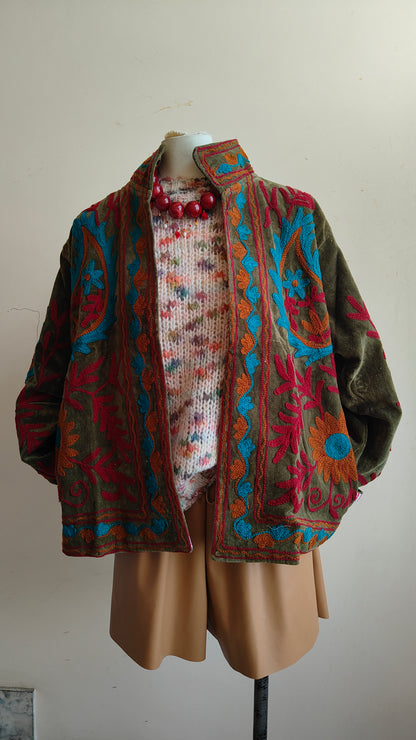 Giacca Boho con Tasche Laterali