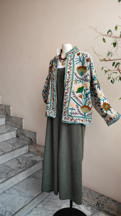 Giacca Boho con Tasche Laterali