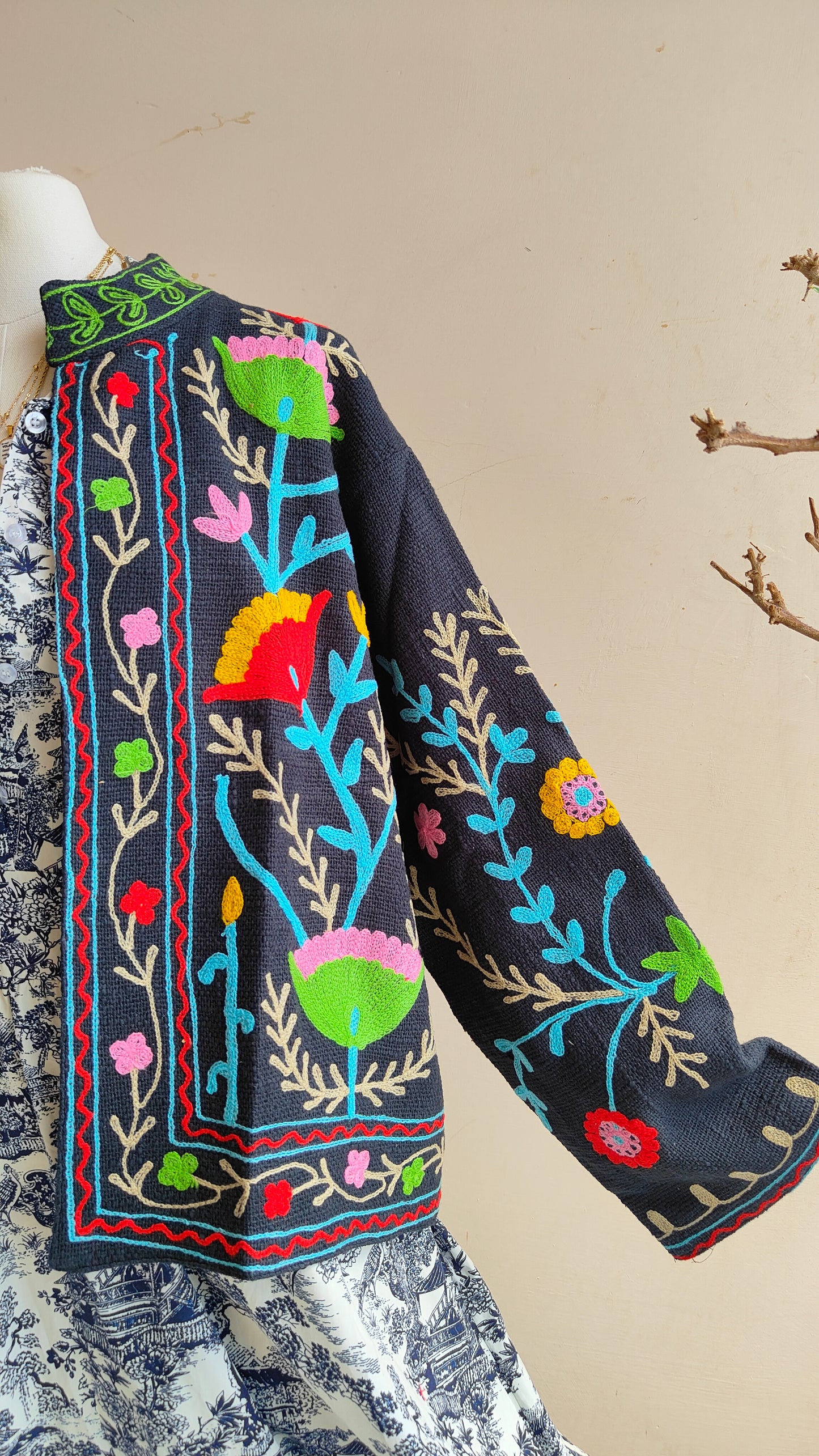Giacca Boho tasche Canapa