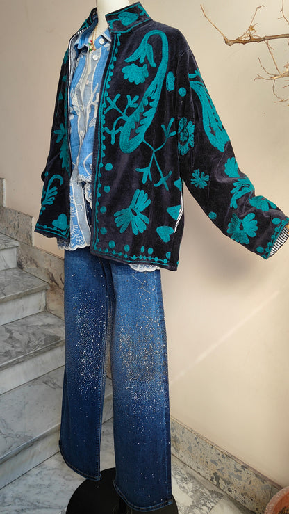 Giacca Boho con Tasche Laterali
