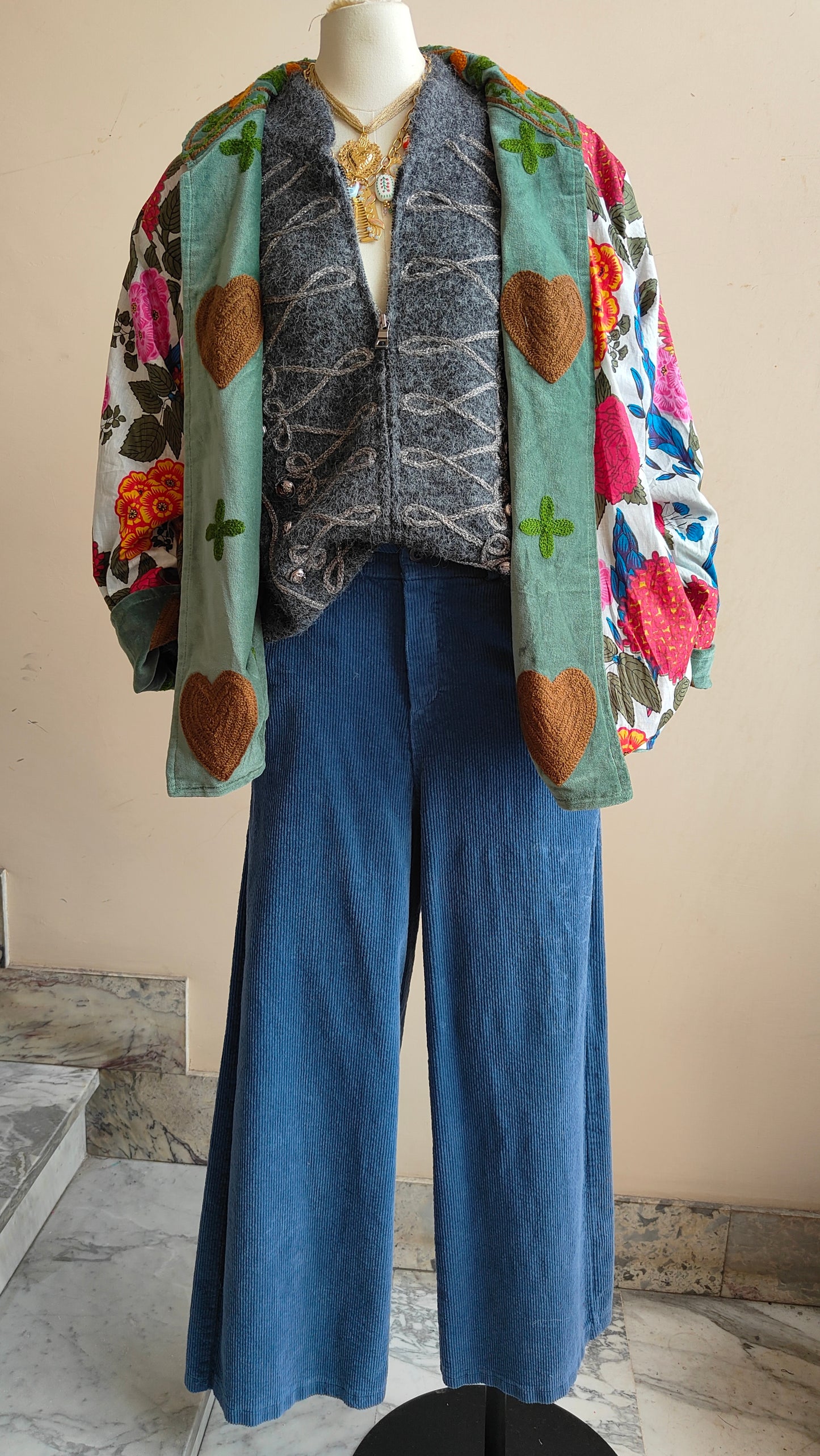 Giacca Boho con Tasche Laterali